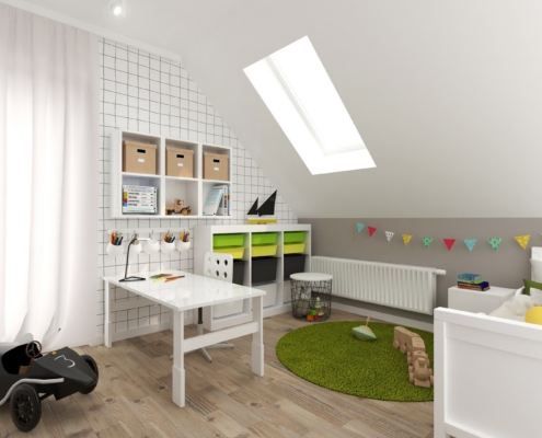 Tiuk Studio -pokój przedszkolaka pokój dziecko projektowanie wnętrz piekary śląskie I Orzech